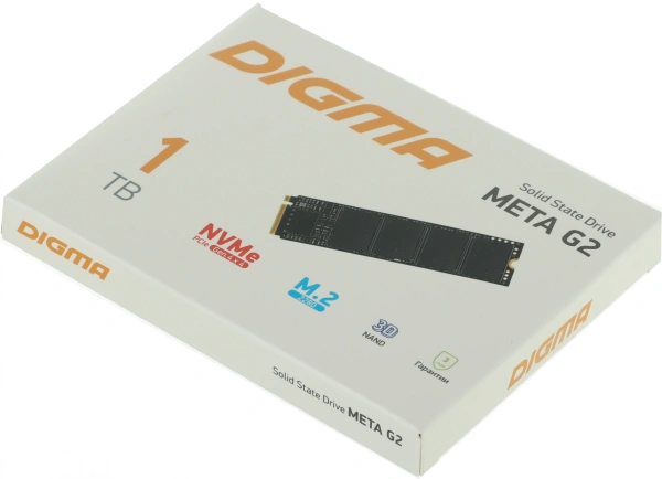 Накопитель SSD Digma PCIe 4.0 x4 1TB DGSM4001TG23T Meta G2 M.2 2280