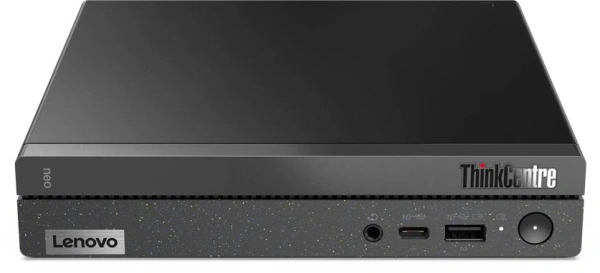 Неттоп Lenovo ThinkCentre Neo 50q G4 slim i5 13420H (2.1) 8Gb SSD512Gb UHDG Free DOS GbitEth WiFi BT 65W kb мышь клавиатура черный (12LN003PGP)