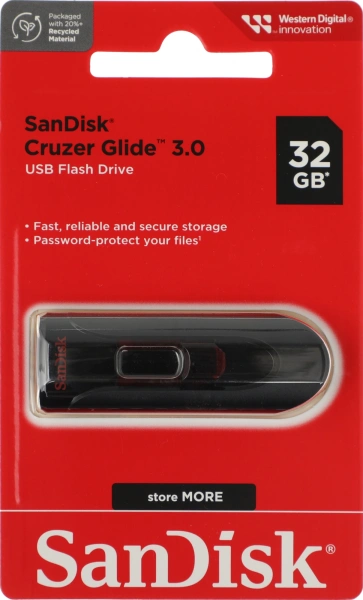 Флеш Диск Sandisk 32Gb Cruzer Glide SDCZ600-032G-G35 USB3.0 черный