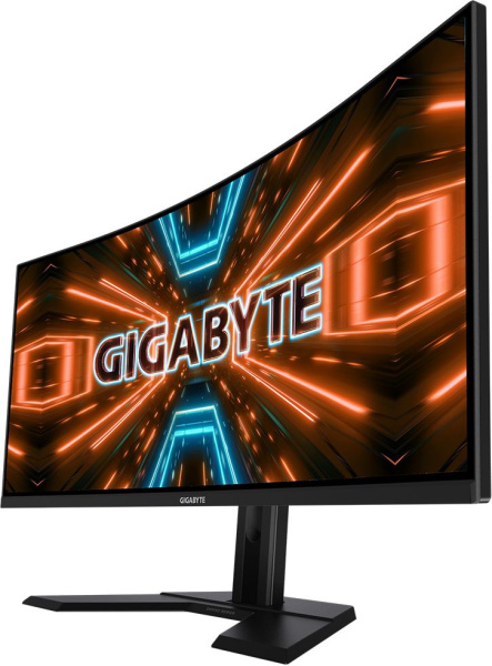 Монитор Gigabyte 34" G34WQC A черный VA LED 1ms 21:9 HDMI M/M матовая HAS 350cd 178гр/178гр 3440x1440 144Hz FreeSync Premium DP 2K 8.4кг