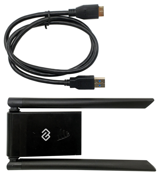 Сетевой адаптер WiFi Digma DWA-AC13002E AC1300 USB 3.0 (ант.внеш.съем) 2ант. (упак.:1шт)