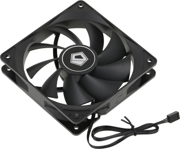 Вентилятор ID-Cooling FL-12025K 120x120mm черный 3-pin 21dB 145gr Ret