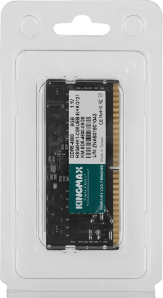 Память DDR5 8GB 4800MHz Kingmax KM-SD5-4800-8GS RTL PC5-38400 CL40 SO-DIMM 260-pin 1.1В single rank Ret