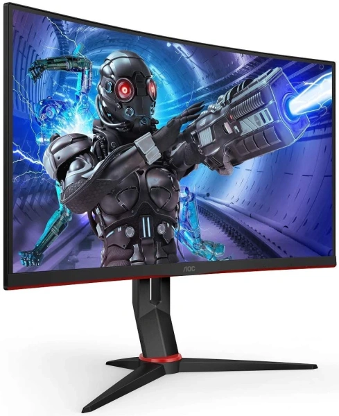 Монитор AOC 27" Gaming C27G2ZU черный/красный VA LED 0.5ms 16:9 HDMI M/M матовая HAS Piv 300cd 178гр/178гр 1920x1080 240Hz FreeSync Premium DP FHD USB 5.5кг