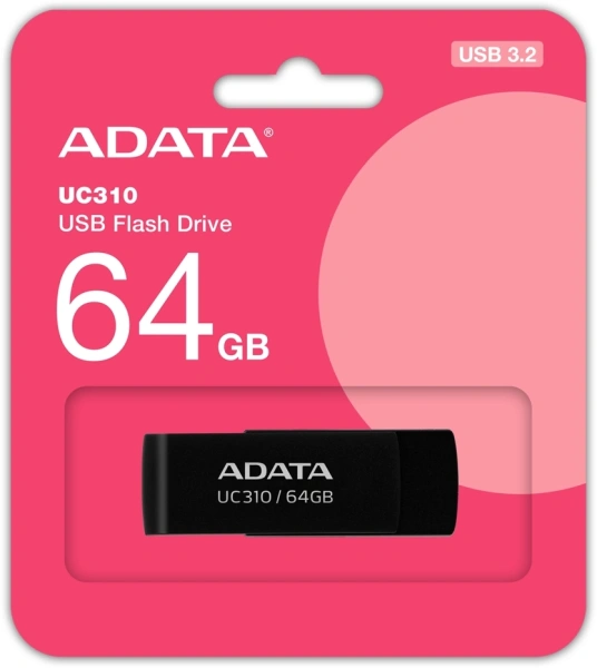 Флеш Диск A-Data 64GB UC310 UC310-64G-RBK USB3.2 черный