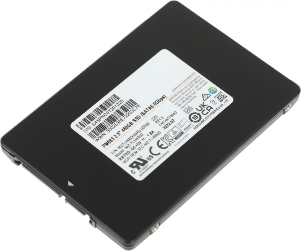 Накопитель SSD Samsung SATA-III 480GB MZ7LH480HAHQ-00005 PM883 2.5" .3 DWPD OEM