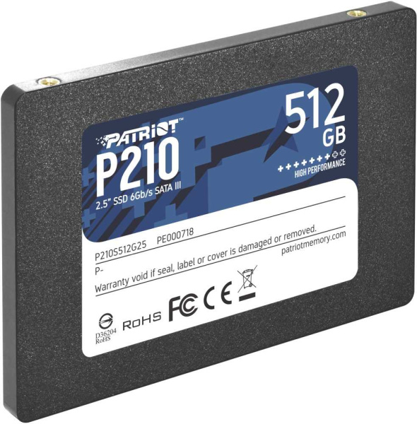 Накопитель SSD Patriot SATA III 512Gb P210S512G25 P210 2.5"