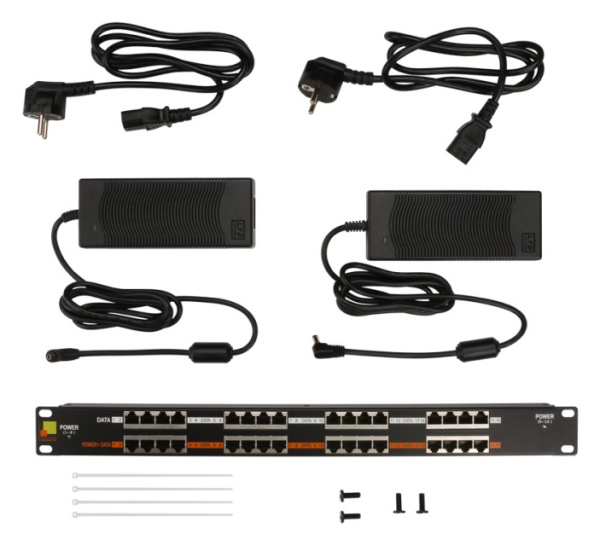 Патч-панель Lanmaster POE LAN-PP16-POE/A2 19" 1U 16xRJ45 кат.5e