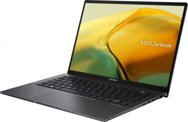 Ноутбук Asus Zenbook 14 UM3402YA-KP854 Ryzen 5 7430U 16Gb SSD512Gb AMD Radeon 14" IPS WQXGA (2560x1600) noOS black WiFi BT Cam Bag (90NB0W95-M01KZ0)