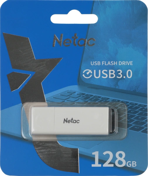 Флеш Диск Netac 128Gb U185 NT03U185N-128G-30WH USB3.0 белый