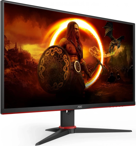 Монитор AOC 27" Q27G2E черный/красный VA LED 1ms 16:9 HDMI матовая 3000:1 250cd 178гр/178гр 2560x1440 155Hz FreeSync Premium DP 2K 4.43кг