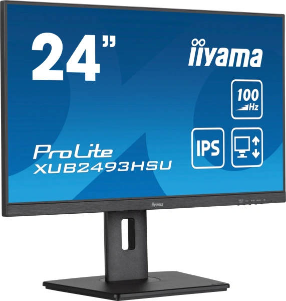 Монитор Iiyama 23.8" ProLite XUB2493HSU-B6 черный IPS LED 1ms 16:9 HDMI M/M матовая HAS Piv 250cd 178гр/178гр 1920x1080 100Hz DP FHD USB 4.6кг