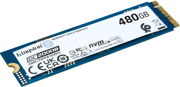 Накопитель SSD Kingston PCIe 4.0 x4 480GB SEDC2000BM8/480G DC2000B M.2 2280 0.4 DWPD