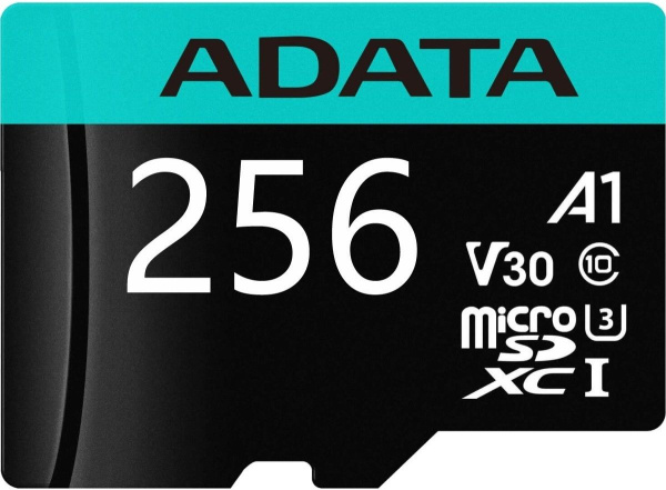 Флеш карта microSDXC 256Gb Class10 A-Data AUSDX256GUI3V30SA2-RA1 Premier Pro + adapter