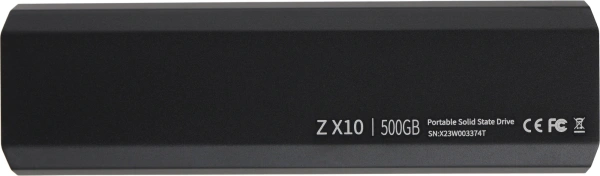 Накопитель SSD Netac USB-C 500Gb NT01ZX10-500G-32BK ZX10 2.5" черный