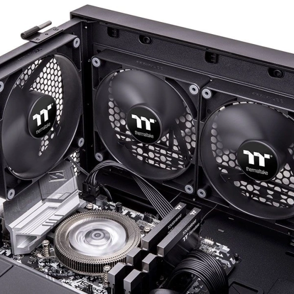 Вентилятор для корпуса Thermaltake CT120 120х120x25 черный 4-pin 25.8дБ (упак.:2шт) (CL-F147-PL12BL-A) Ret