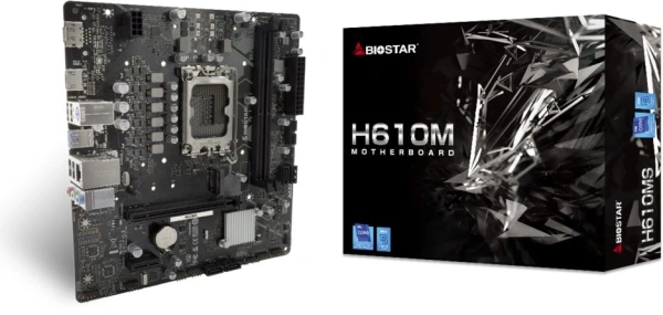 Материнская плата Biostar H610MS  Soc-1700 Intel H610 2xDDR4 mATX AC`97 8ch(7.1) GbLAN RAID+HDMI+DP