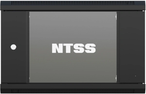 Шкаф коммутационный NTSS (NTSS-W9U6060GS-BL) настенный 9U 570x600мм пер.дв.стекл 60кг черный 22кг