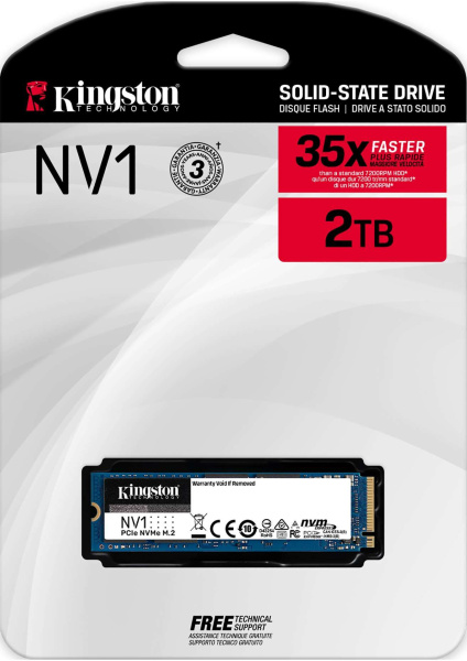 Накопитель SSD Kingston PCI-E x4 2Tb SNV2S/2000G NV1 M.2 2280