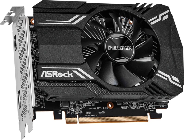 Видеокарта Asrock PCI-E 4.0 RX6400 CLI 4G AMD Radeon RX 6400 4Gb 64bit GDDR6 1923/16000 HDMIx1 DPx1 HDCP Ret