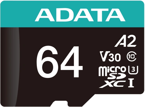 Флеш карта microSDXC 64GB A-Data AUSDX64GUI3V30SA2-RA1 Premier Pro + adapter