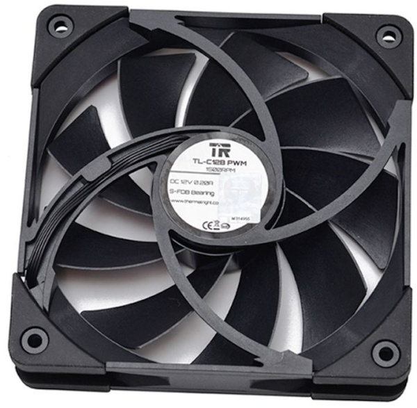 Вентилятор для корпуса Thermalright TL-C12-B 120х120x25 черный 4-pin 25.6дБ Ret