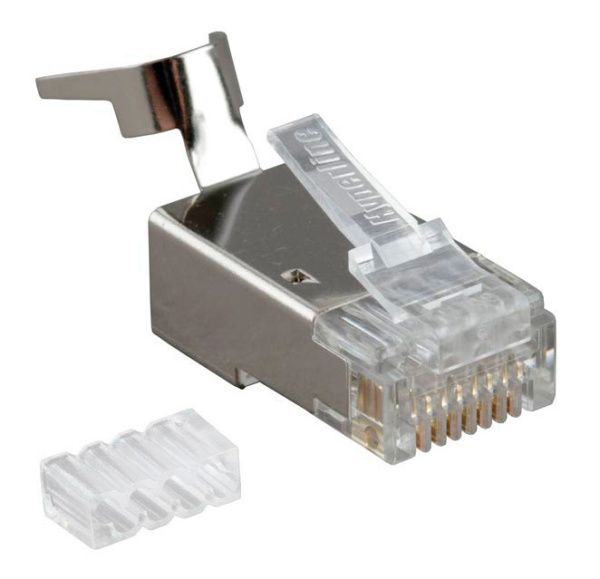 Коннектор Hyperline (PLUG-8P8C-UV-C6-TW-SH-10) FTP кат.6 RJ45 (упак.:10шт)