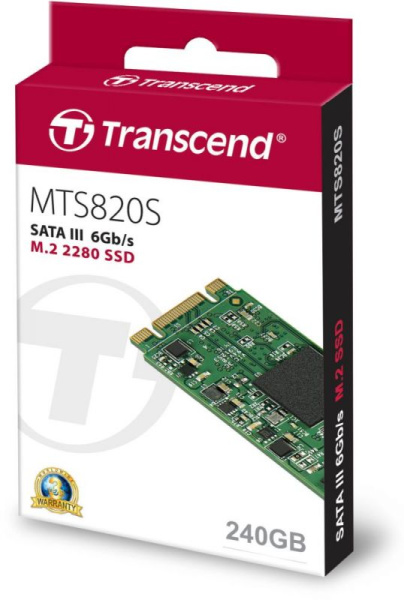 Накопитель SSD Transcend SATA-III 240GB TS240GMTS820S 820S M.2 2280 0.3 DWPD