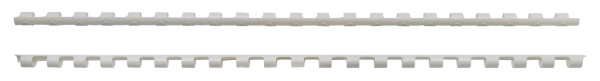 Пружины для переплета пластиковые Silwerhof d=6мм 2-20лист A4 белый (100шт) (1373584)