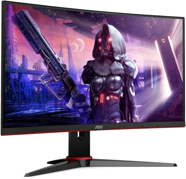 Монитор AOC 23.6" Gaming C24G2AE черный/красный IPS LED 1ms 16:9 HDMI M/M матовая 250cd 178гр/178гр 1920x1080 165Hz VGA DP FHD 3.84кг