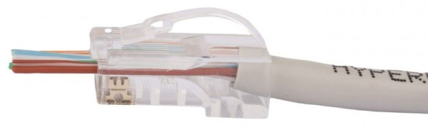Коннектор Hyperline (PLEZ-8P8C-UA-C5-100) кат.5E RJ45 прозрачный (упак.:100шт)