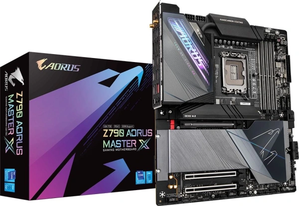 Материнская плата Gigabyte Z790 AORUS MASTER X Soc-1700 Intel Z790 4xDDR5 ATX AC`97 6ch(5.1) 10Gigabit RAID+DP