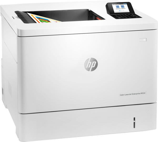 Принтер лазерный HP Color LaserJet Enterprise M554dn (7ZU81A) A4 Duplex белый