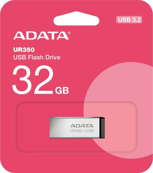 Флеш Диск A-Data 32GB UR350 UR350-32G-RSR/BK USB3.2 серебристый/черный