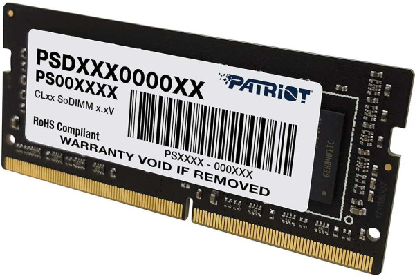 Память DDR4 16Gb 2666MHz Patriot PSD416G266681S Signature RTL PC4-21300 CL19 SO-DIMM 260-pin 1.2В