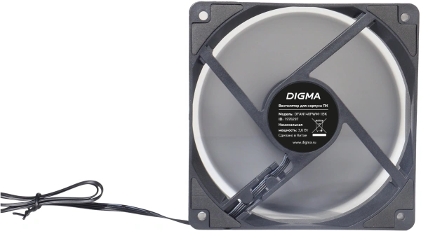 Вентилятор Digma DFAN140PWM-1BK 140x140x25mm черный 4-pin 20-28dB 135gr Ret