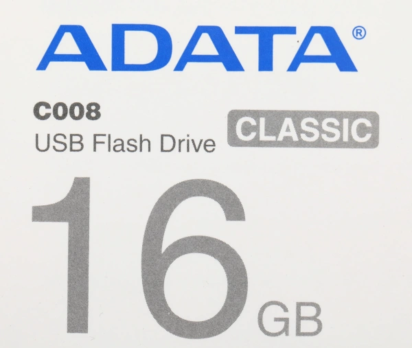 Флеш Диск A-Data 16Gb Classic C008 AC008-16G-RWE USB2.0 белый/синий