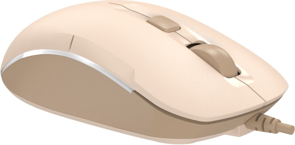 Мышь A4Tech Fstyler FM26 бежевый/коричневый оптическая (2000dpi) USB для ноутбука (4but)