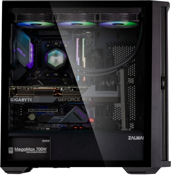 Корпус Zalman Z10 черный без БП ATX 2x120mm 2x140mm 2xUSB2.0 1xUSB3.0 audio bott PSU