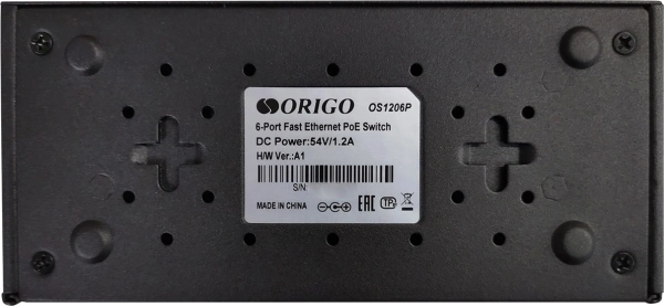 Коммутатор Origo OS1206P/60W OS1206P/60W/A1A (L2) 6x100Мбит/с 4PoE 4PoE+ 100W неуправляемый