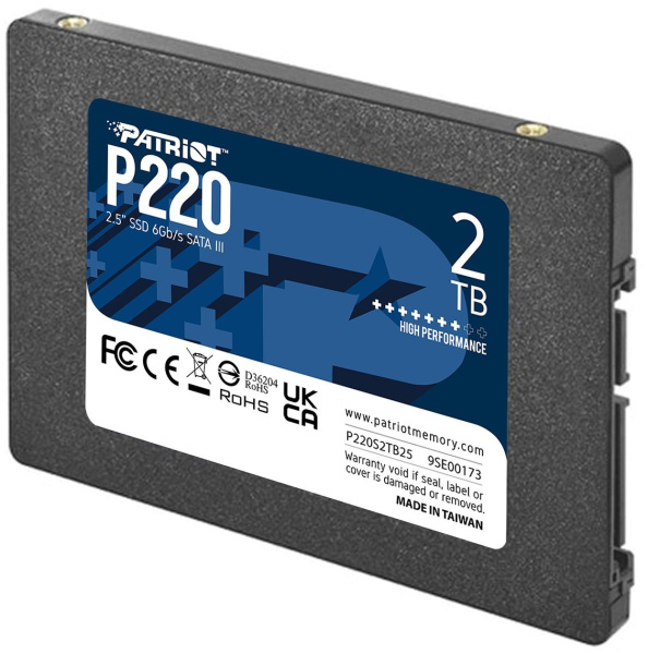 Накопитель SSD Patriot SATA III 2Tb P220S2TB25 P220 2.5"