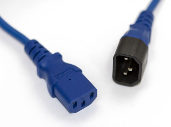 Шнур питания Hyperline PWC-IEC13-IEC14-3.0-BL C13-С14 проводник.:3x1.0мм2 3м 250В 10А (упак.:1шт) синий