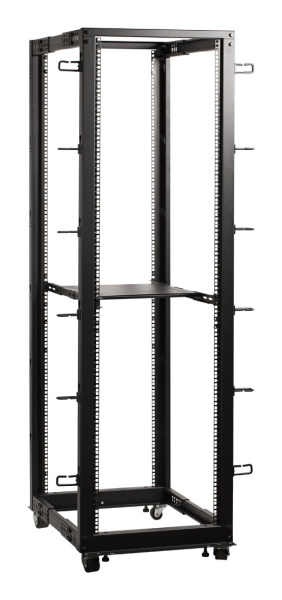 Стойка двухрамная Lanmaster TWT-RACK2-42U-ADJ 42U 480ммX560мм 1000кг черный