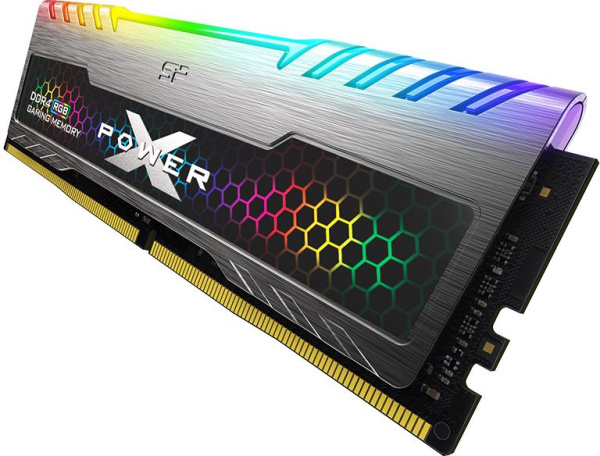 Память DDR4 8GB 3200MHz Silicon Power SP008GXLZU320BSB Xpower Turbine RGB RTL Gaming PC4-25600 CL16 DIMM 288-pin 1.35В kit single rank с радиатором Ret