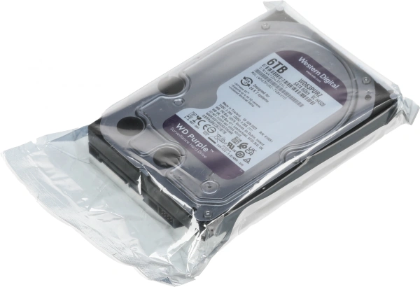 Жесткий диск WD SATA-III 6TB WD63PURZ Surveillance Purple (5640rpm) 256Mb 3.5"