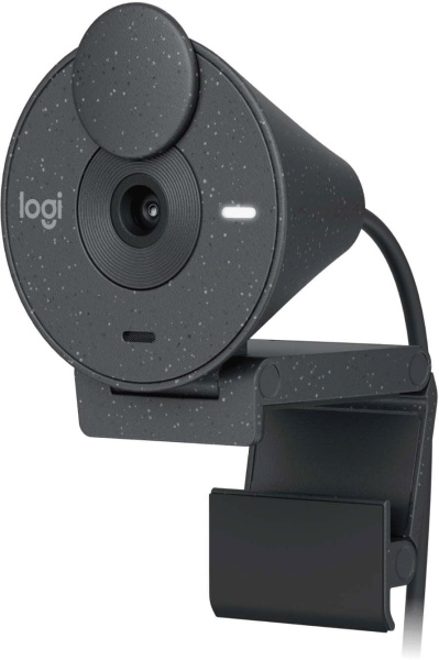 Камера Web Logitech HD Webcam Brio 300 серый 2Mpix (1920x1080) USB Type-C с микрофоном (960-001436)