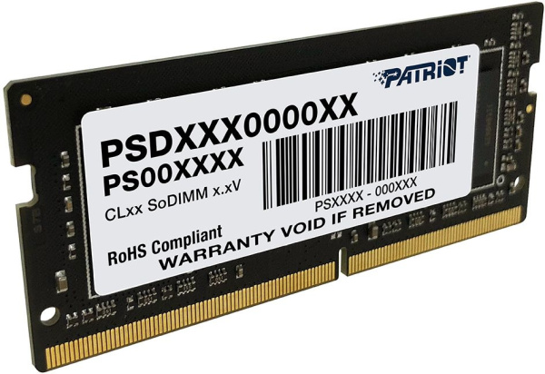 Память DDR4 32GB 2666MHz Patriot PSD432G26662S Signature RTL PC4-21300 CL19 SO-DIMM 288-pin 1.2В dual rank Ret