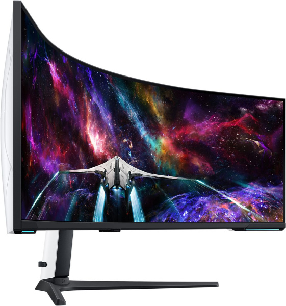 Монитор Samsung 57" Odyssey Neo G9 S57CG952NI черный VA LED 32:9 HDMI полуматовая HAS Piv 420cd 178гр/178гр 7680x2160 240Hz FreeSync Premium Pro DP Dual UHD USB 19кг