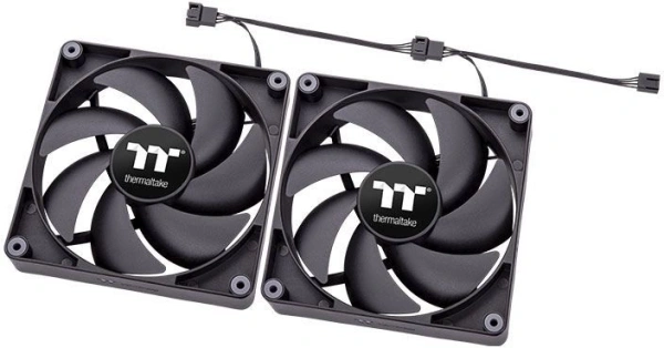 Вентилятор для корпуса Thermaltake CT140 140х140x25 черный 4-pin 30.5дБ (упак.:2шт) (CL-F148-PL14BL-A) Ret