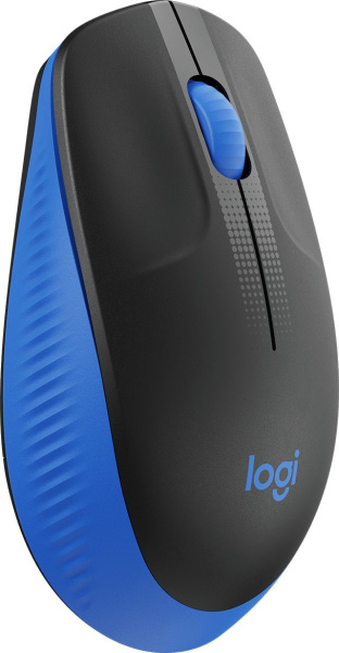 Мышь Logitech M190 черный/синий оптическая 1000dpi беспров. USB 2but (910-005925)